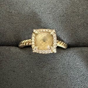 David Yurman Petite Chatelaine Yellow Gold with Champagne Citrine SIZE 6